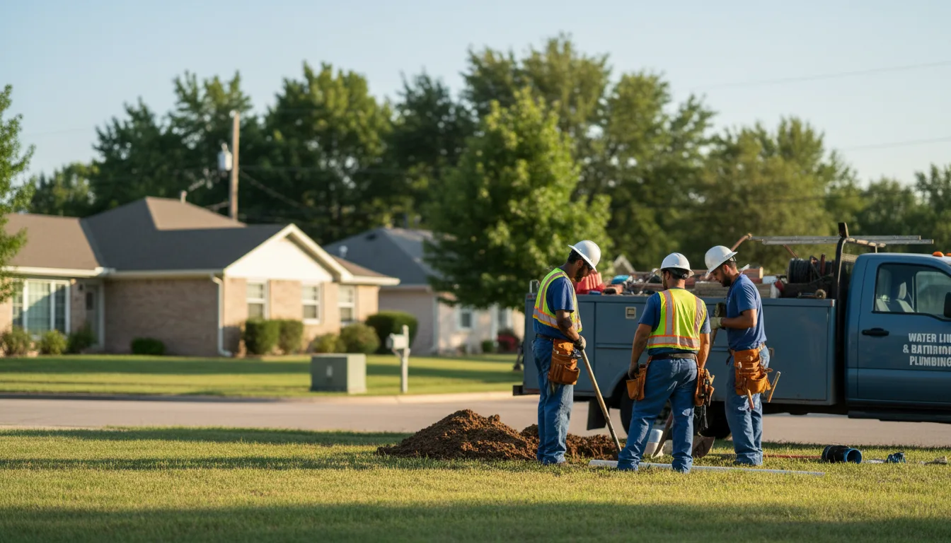 Residential water line and bathroom plumbing service in Milton, IN